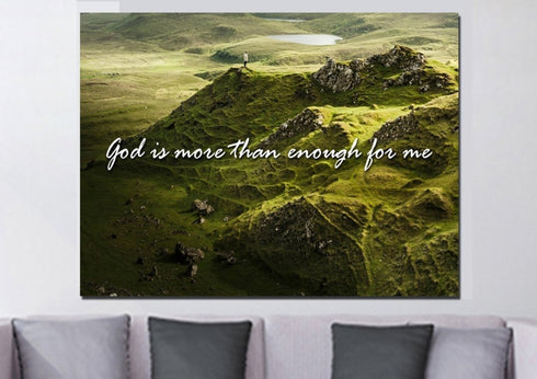 God is more than enough for me Wall Art Canvas Print