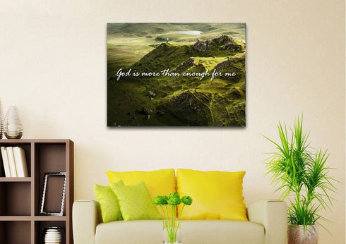 God is more than enough for me Wall Art Canvas Print