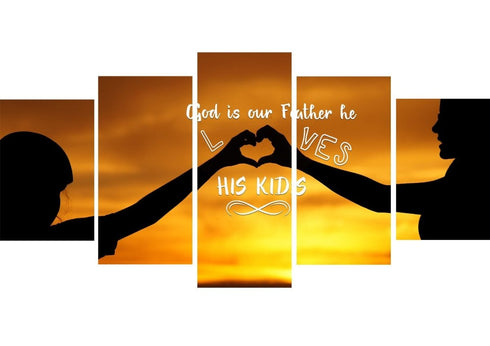 God is our Father He Loves His Kids Wall Art Canvas Print