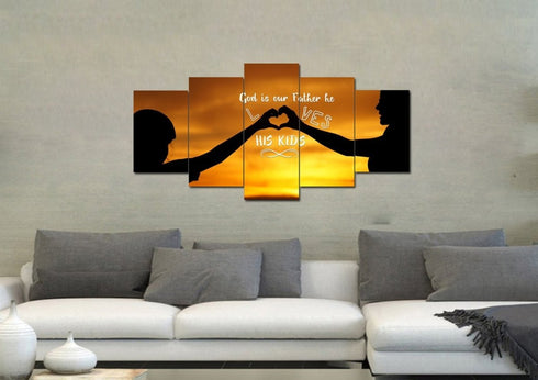 God is our Father He Loves His Kids Wall Art Canvas Print