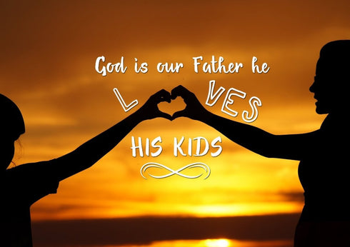 God is our Father He Loves His Kids Wall Art Canvas Print