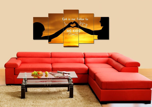 God is our Father He Loves His Kids Wall Art Canvas Print