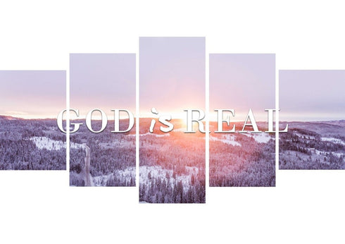 God is Real Wall Art Canvas Print