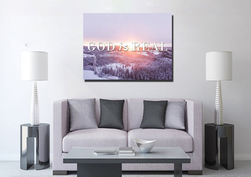 God is Real Wall Art Canvas Print