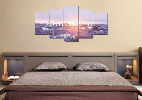 God is Real Wall Art Canvas Print