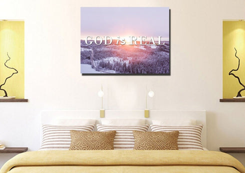 God is Real Wall Art Canvas Print