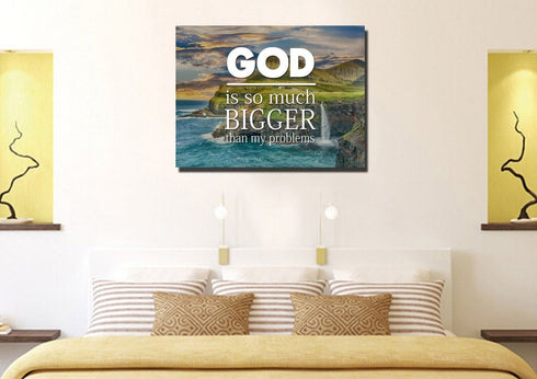 God is so much bigger than my problems Wall Art Canvas Print