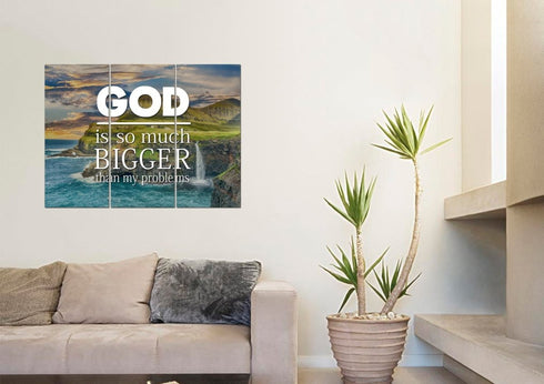 God is so much bigger than my problems Wall Art Canvas Print