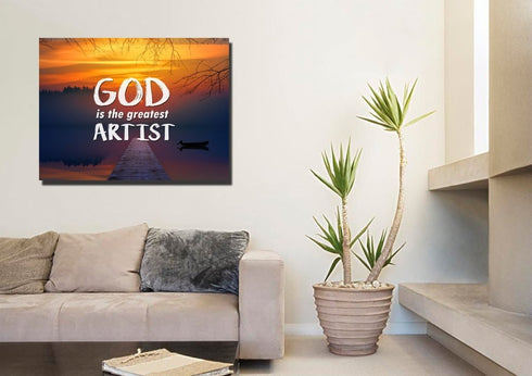 God is the Greatest Artist Wall Art Canvas Print