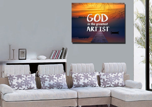 God is the Greatest Artist Wall Art Canvas Print