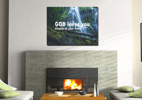 God loves you despite of your flaws Wall Art Canvas Print