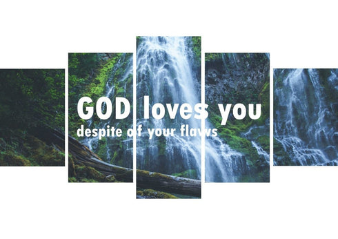 God loves you despite of your flaws Wall Art Canvas Print