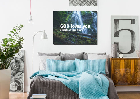 God loves you despite of your flaws Wall Art Canvas Print