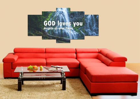 God loves you despite of your flaws Wall Art Canvas Print