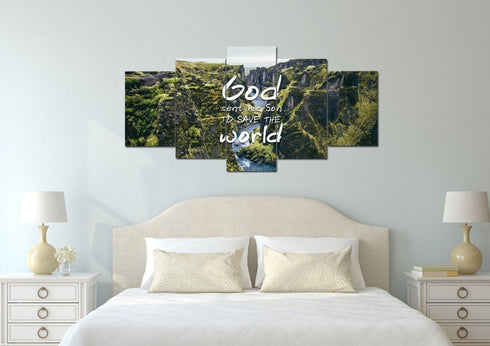 God sent his Son to save the world Wall Art Canvas Print