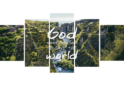 God sent his Son to save the world Wall Art Canvas Print