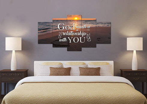 God wants a Relationship with you Canvas Wall Art Print