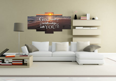 God wants a Relationship with you Canvas Wall Art Print