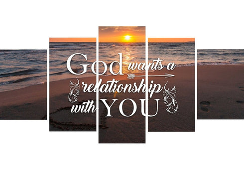 God wants a Relationship with you Canvas Wall Art Print
