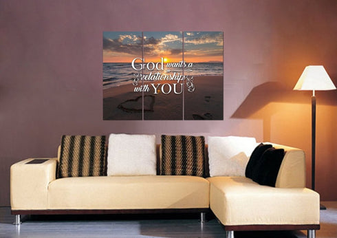 God wants a Relationship with you Canvas Wall Art Print