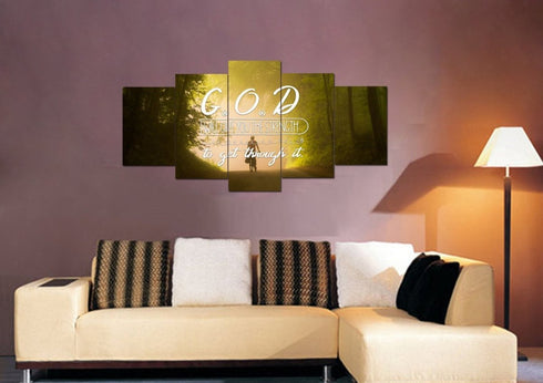 God will Give you the Strength to get Through it Wall Art Canvas Print