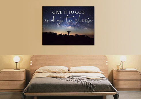 Grateful Night #10 Give it to God and Go to Sleep Sign, Wall Art & Decor