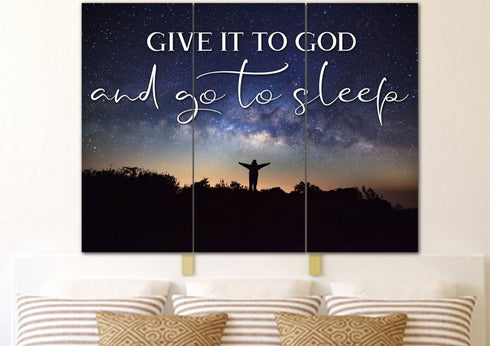 Grateful Night #10 Give it to God and Go to Sleep Sign, Wall Art & Decor