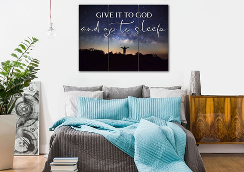 Grateful Night #10 Give it to God and Go to Sleep Sign, Wall Art & Decor