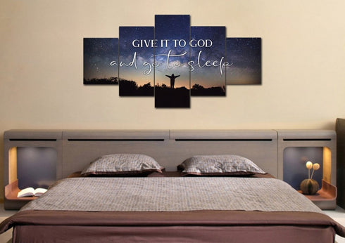 Grateful Night #10 Give it to God and Go to Sleep Sign, Wall Art & Decor