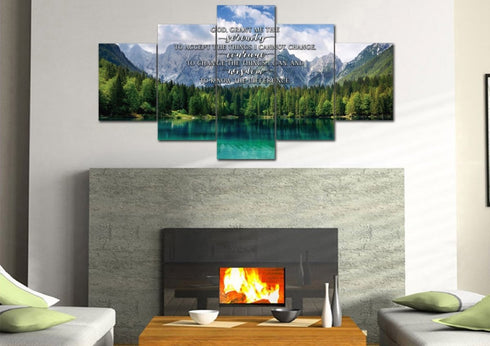 Green Lake #12 & Serenity Prayer Wall Art