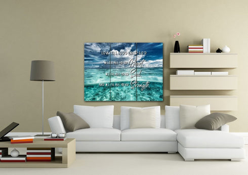 Halfsies #8 Love the Lord your God Wall Art