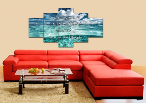 Halfsies #8 Love the Lord your God Wall Art