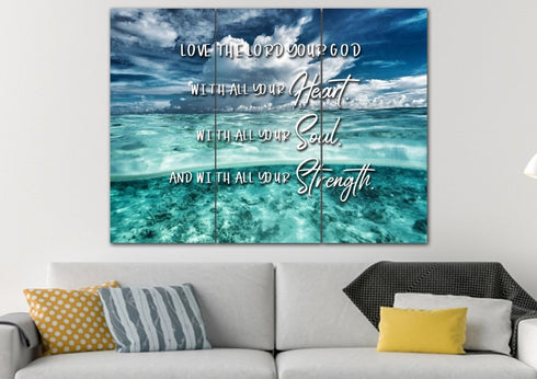 Halfsies #8 Love the Lord your God Wall Art