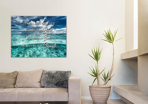 Halfsies #8 Love the Lord your God Wall Art