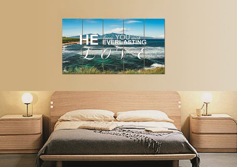 He Loves you with Everlasting Love Wall Art Canvas Print