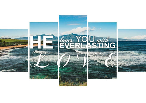 He Loves you with Everlasting Love Wall Art Canvas Print