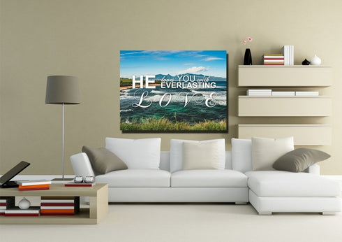 He Loves you with Everlasting Love Wall Art Canvas Print