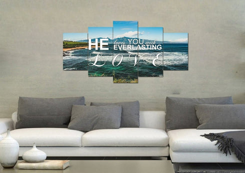 He Loves you with Everlasting Love Wall Art Canvas Print
