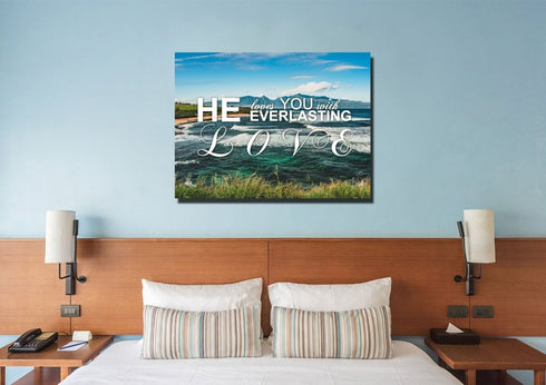 He Loves you with Everlasting Love Wall Art Canvas Print