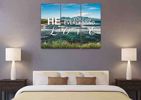 He Loves you with Everlasting Love Wall Art Canvas Print