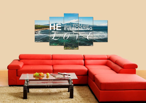 He Loves you with Everlasting Love Wall Art Canvas Print