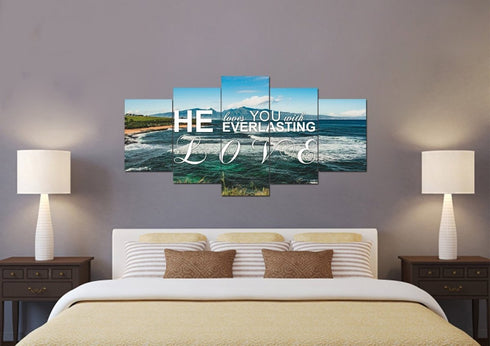 He Loves you with Everlasting Love Wall Art Canvas Print