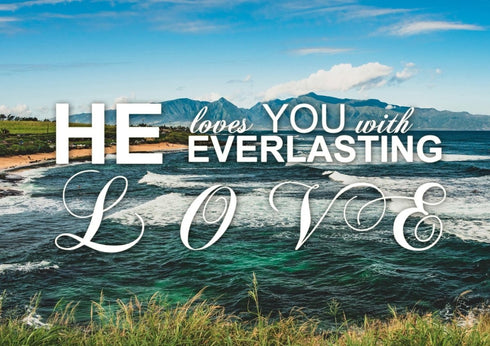 He Loves you with Everlasting Love Wall Art Canvas Print