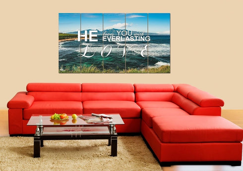 He Loves you with Everlasting Love Wall Art Canvas Print