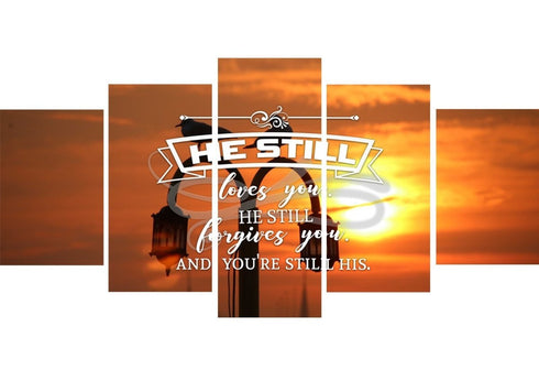 He still Loves you, He still Forgive you Wall Art Canvas Print