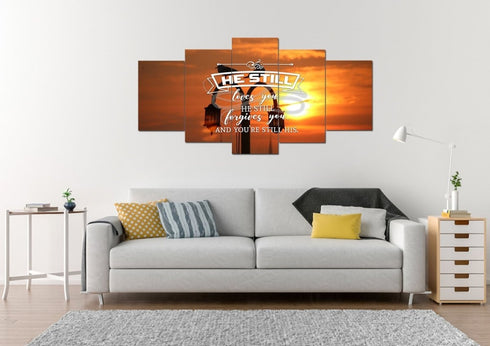 He still Loves you, He still Forgive you Wall Art Canvas Print