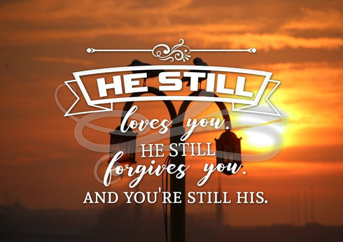 He still Loves you, He still Forgive you Wall Art Canvas Print