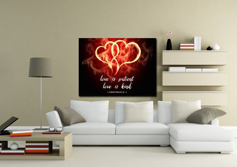 Hearts on Fire #24 Love is Patient, Love is Kind Wall Art