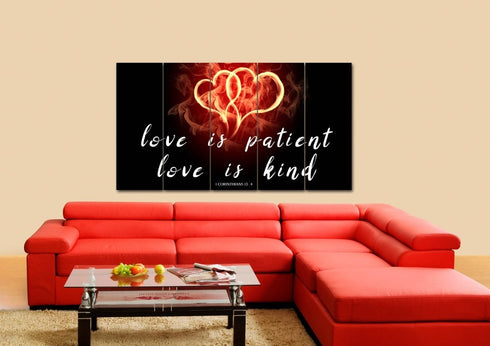 Hearts on Fire #24 Love is Patient, Love is Kind Wall Art