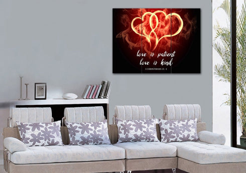 Hearts on Fire #24 Love is Patient, Love is Kind Wall Art